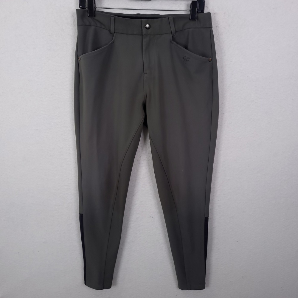 Horse Pilot Equestrian Breeches Womens Medium Olive Green Riding Pants Stretch